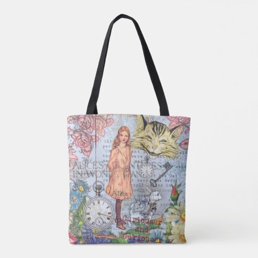 Alice in Wonderland Classic Cheshire Rabbit Alice Tote Bag (Achterkant)