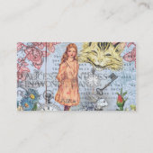 Alice in Wonderland Classic Cheshire Rabbit Alice Visitekaartje (Achterkant)