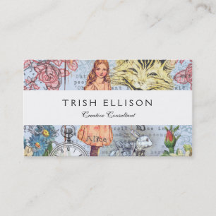 Alice in Wonderland Classic Cheshire Rabbit Alice Visitekaartje