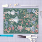 Alice in Wonderland Collage Decoupage Green Tissuepapier (Craft)
