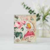 Alice in Wonderland Collage Graduation Party Kaart (Staand voorkant)