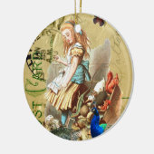  Alice in Wonderland collage Keramisch Ornament (Links)
