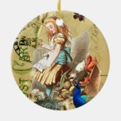  Alice in Wonderland collage Keramisch Ornament (Achterkant)