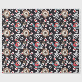 Alice in Wonderland Collage kerstcadeau Cadeaupapier (Vlak)