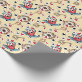 Alice in Wonderland Collage kerstcadeau Cadeaupapier (Hoek)