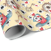 Alice in Wonderland Collage kerstcadeau Cadeaupapier (Rol Hoek)