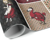  Alice in Wonderland Collage Kerstcadeau Cadeaupapier (Rol Hoek)
