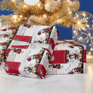 Alice in Wonderland Collage Kerstcadeau Cadeaupapier