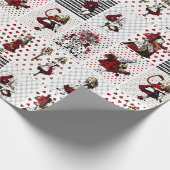  Alice in Wonderland Collage Kerstcadeau Cadeaupapier (Hoek)