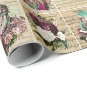  Alice in Wonderland Collage Kerstcadeau Cadeaupapier (Rol Hoek)