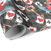 Alice in Wonderland Collage kerstcadeau Cadeaupapier (Rol Hoek)