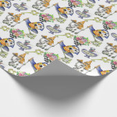 Alice in Wonderland Collage kerstcadeau Cadeaupapier (Hoek)