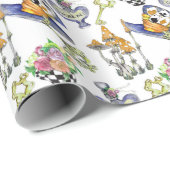 Alice in Wonderland Collage kerstcadeau Cadeaupapier (Rol Hoek)