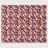 Alice in Wonderland Collage Kerstcadeau Wrappin Cadeaupapier (Vlak)