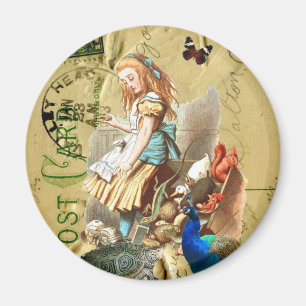 Alice in Wonderland collage Magneet