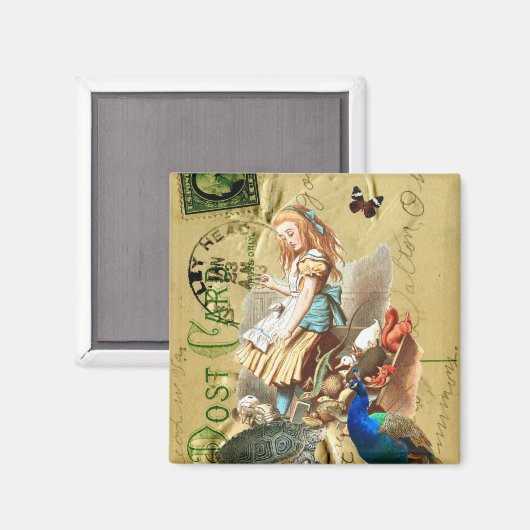  Alice in Wonderland collage Magneet (Voorkant / Achterkant)