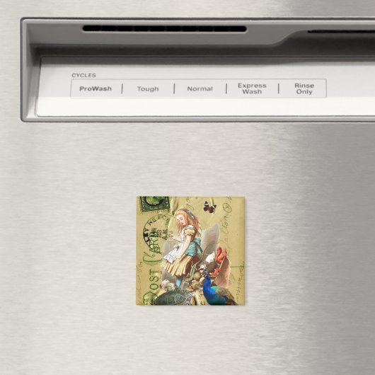  Alice in Wonderland collage Magneet (Insitu (Vaatwasser))