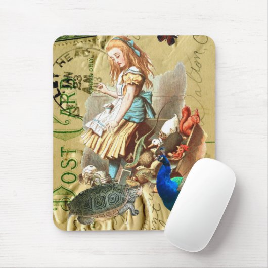  Alice in Wonderland collage Muismat (Met muis)