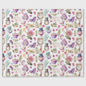  Alice in Wonderland Collage ontkoppeling Cadeaupapier (Vlak)