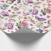 Alice in Wonderland Collage ontkoppeling Cadeaupapier (Hoek)