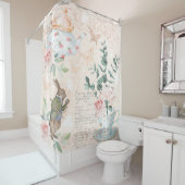 Alice in Wonderland Collage ontkoppeling Douchegordijn (In situ)