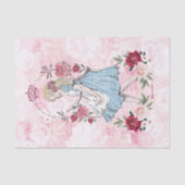 Alice in Wonderland Collage ontkoppeling Floral Ro Tissuepapier (Voorkant)