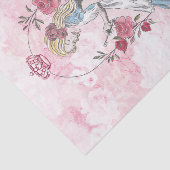 Alice in Wonderland Collage ontkoppeling Floral Ro Tissuepapier (Detail)