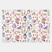 Alice in Wonderland Collage ontkoppeling Inpakpapier Vel (Voorkant 2)