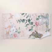 Alice in Wonderland Collage ontkoppeling Strandlaken (Voorkant)