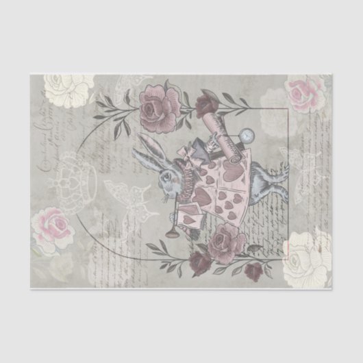  Alice in Wonderland Collage ontkoppeling Tissuepapier (Voorkant)