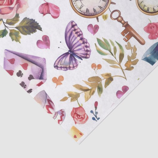 Alice in Wonderland Collage ontkoppeling Tissuepapier (Detail)