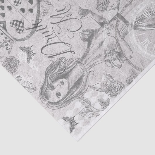  Alice in Wonderland Collage ontkoppeling Tissuepapier (Detail)