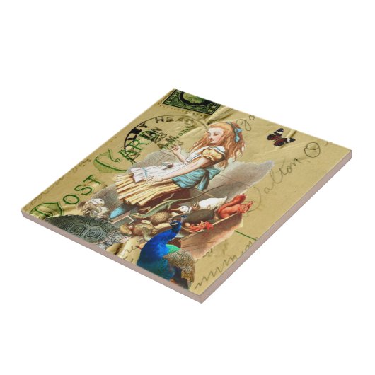  Alice in Wonderland collage Tegeltje (Zijkant)