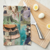 Alice in Wonderland collage Theedoek (Quarter Fold)