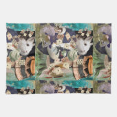 Alice in Wonderland collage Theedoek (Horizontaal)