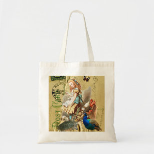  Alice in Wonderland collage Tote Bag