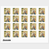  Alice in Wonderland collage Vierkante Sticker (Vel)