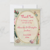 Alice in Wonderland Collage Wedding Bedankt (Achterkant)