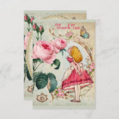Alice in Wonderland Collage Wedding Bedankt (Voorkant / Achterkant)