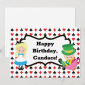 Alice in Wonderland Cool Childrens Birthday Kaart (Voorkant / Achterkant)