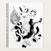 Alice in Wonderland. coole grafische illustratie Planner (Voorkant)