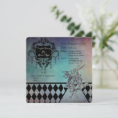 Alice in Wonderland Couple's Shower Kaart (Staand voorkant)