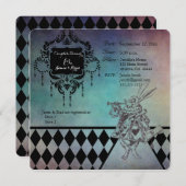 Alice in Wonderland Couple's Shower Kaart (Voorkant / Achterkant)