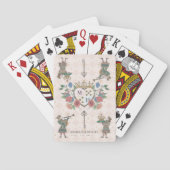 Alice in Wonderland Crown Knave Hearts Monogram Pokerkaarten (Achterkant)