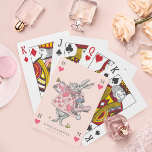 Alice in Wonderland Crown Knave Hearts Monogram Pokerkaarten