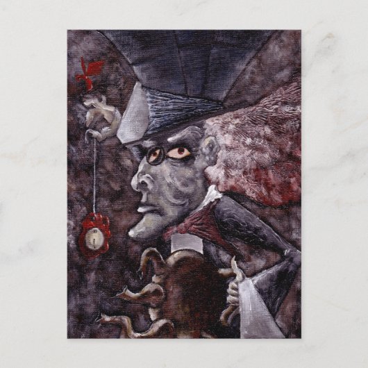 Alice in Wonderland Cubist MAD HATTER Briefkaart (Voorkant)