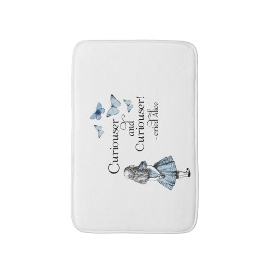 Alice in Wonderland Curiouser Butterflies Bath Rug Badmat (Voorkant Verticaal)
