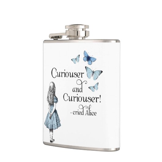 Alice in Wonderland Curiouser Butterflies Flask Heupfles (Links)