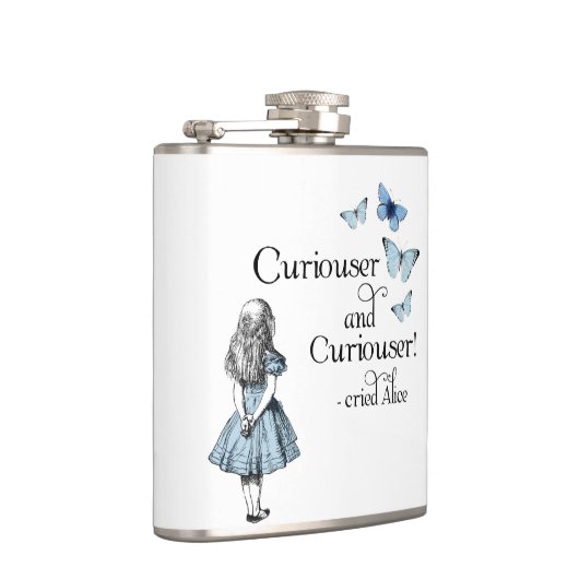 Alice in Wonderland Curiouser Butterflies Flask Heupfles (Rechts)