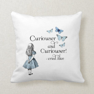 Alice in Wonderland Curiouser Butterflies Pillow Kussen